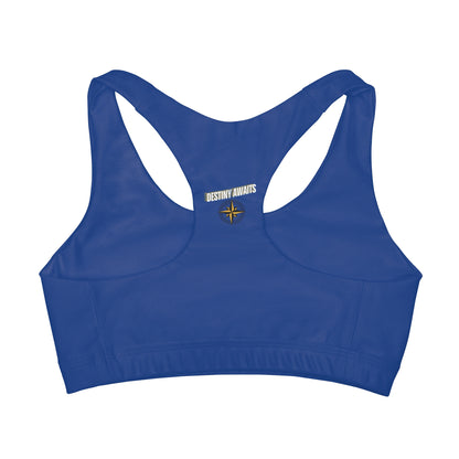 Destined For Greatness Girls' Double Lined Seamless Sports Bra (AOP) #1