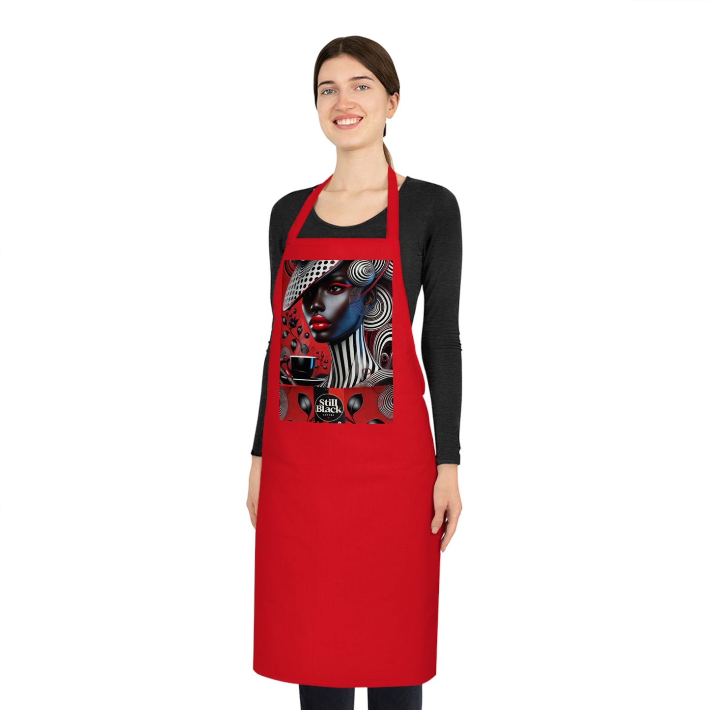 Still Black Cotton Apron #SB9