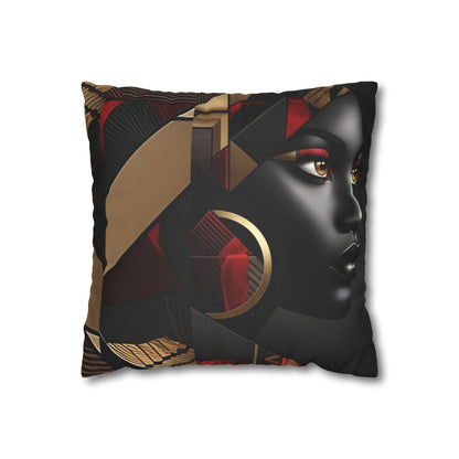 Square Pillowcase, Double Sided Print, Faux Suede Cover #FO2