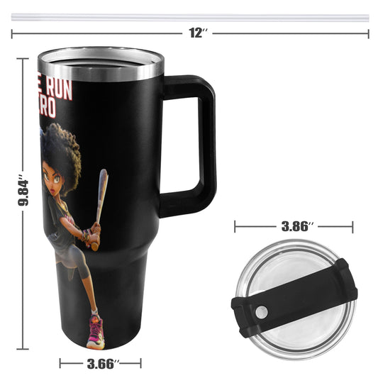 Home Run Hero 291 40oz Tumbler with Black Handle