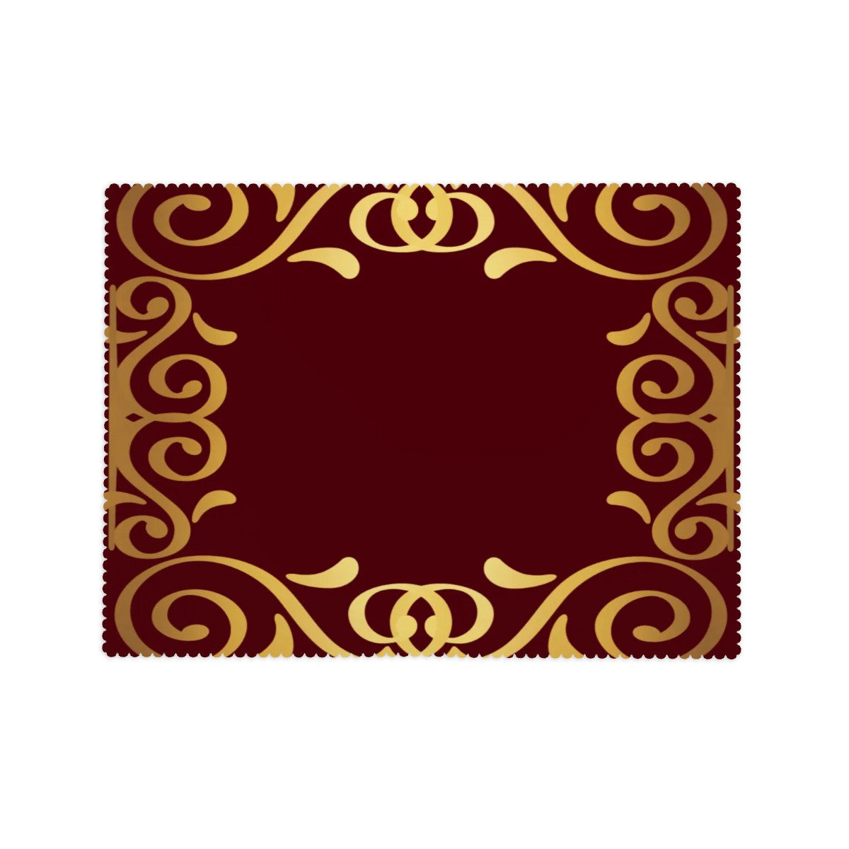Special Occasion Rectangular Table Cloth with Wavy Edge