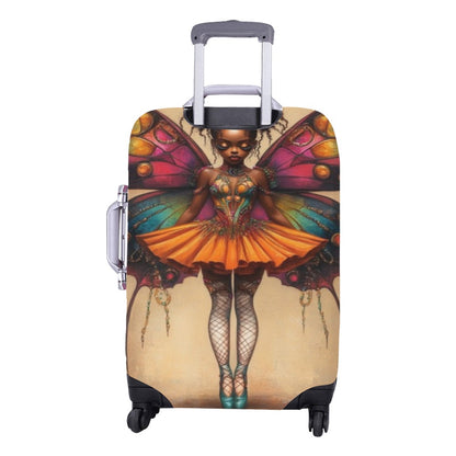 AfroCentric Butterfly Winged Ballerinas Luggage Cover/ Medium 22"-25" Luggage Cover/Medium 22"-25"