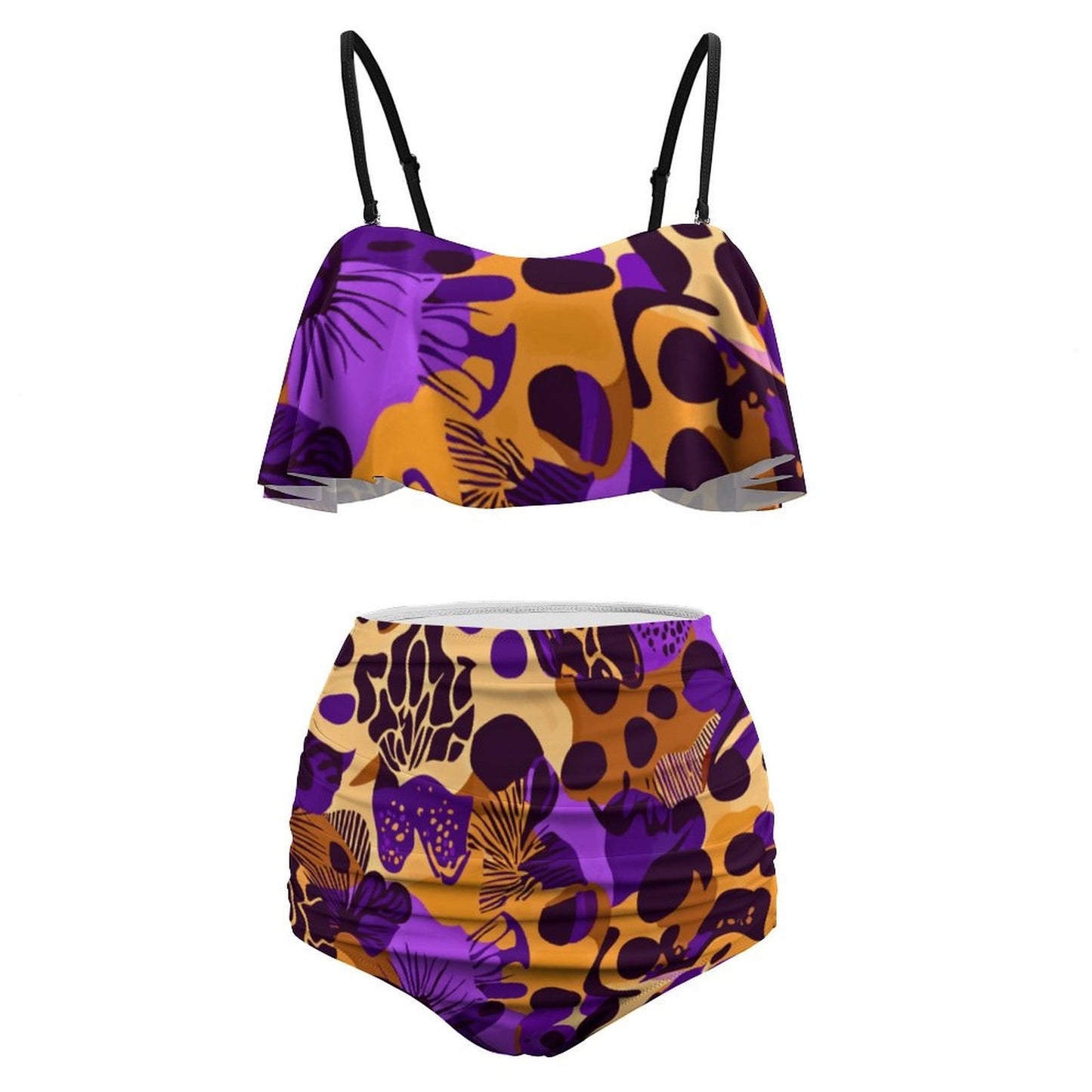 2-Piece Ruffle Tankini Swimsuit BK2080 (All-Over Printing)