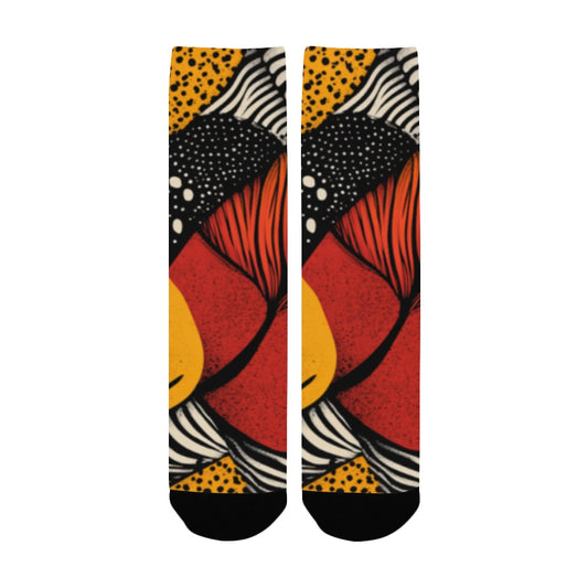 Geometric and Floral Pattern Men's Socks Women's Custom Socks