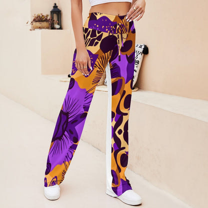Personalized Drawstring Yoga PantsxP with Straight Baggy (All-Over Printing)