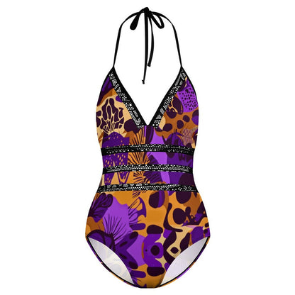 Women's Halter One-Piece Swimsuits YS20001 (All-Over Printing)