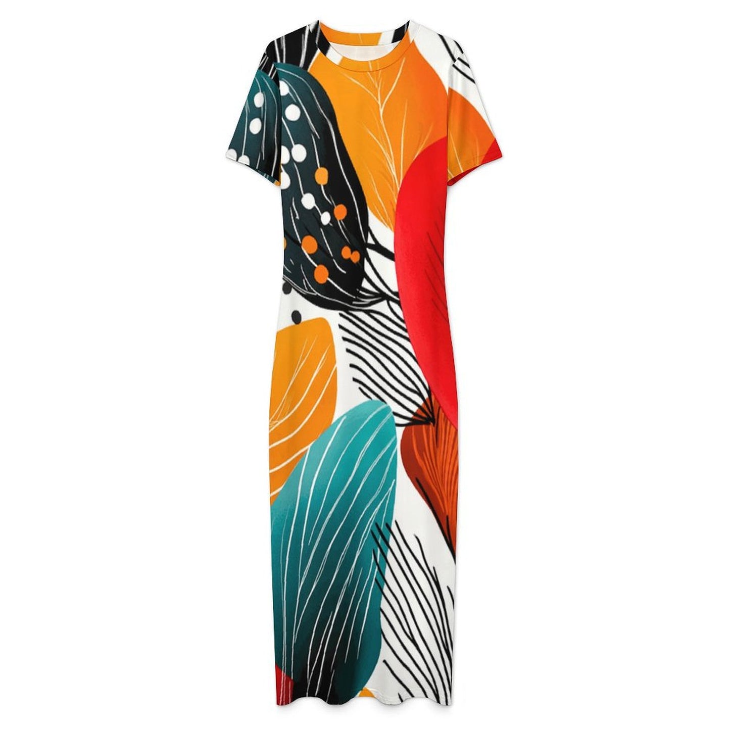 Short sleeved dress Short Sleeve Bodycon Maxi Dress