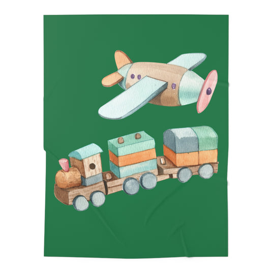 Train Baby Swaddle Blanket #TR1