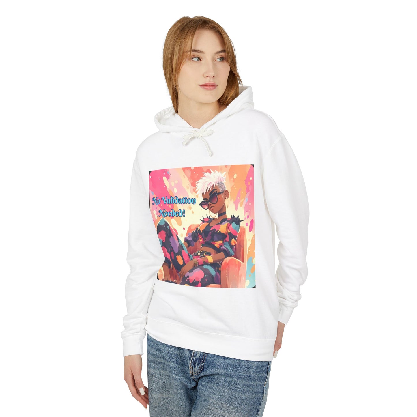 Empowering Affirmations Lightweight Hoodie, Inspirational Sweatshirt, Self Love