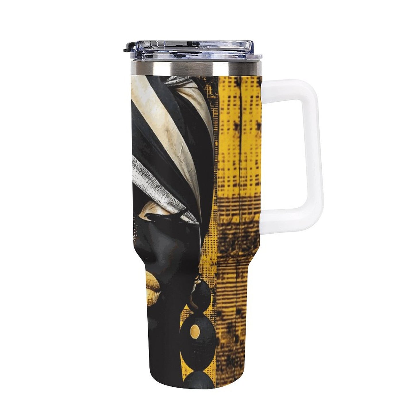 40oz Insulated Tumbler with Handle and Straw
