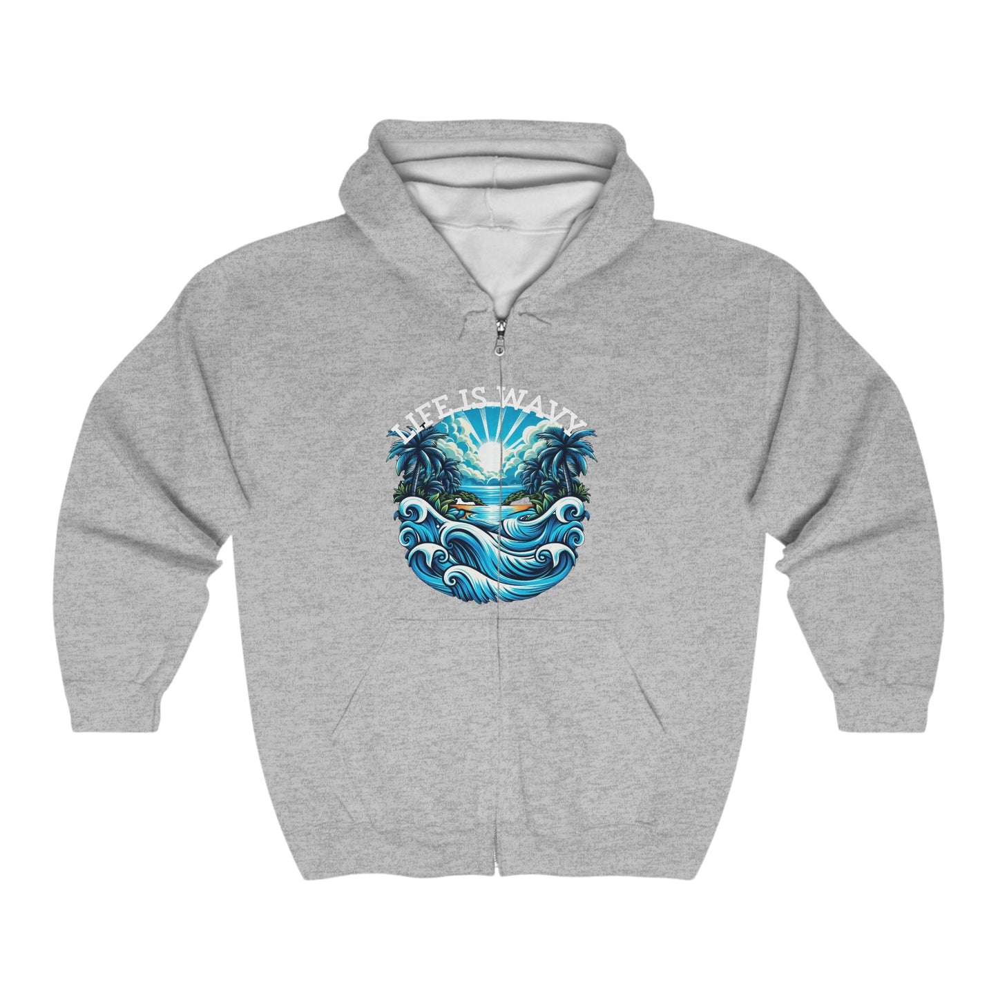 Life is Wavy Unisex Heavy Blend™ Full Zip Hooded Sweatshirt #LW1