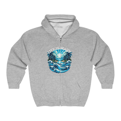 Life is Wavy Unisex Heavy Blend™ Full Zip Hooded Sweatshirt #LW1