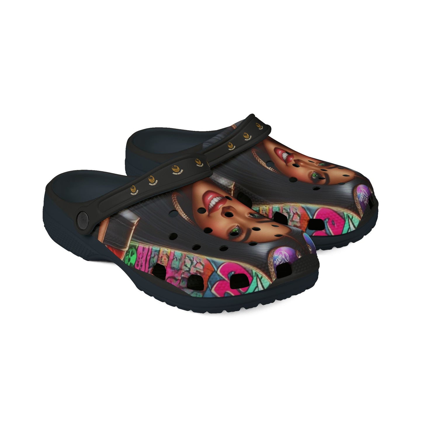 Queen-Wear Your Crown EVA Foam Rubber Shoes (AOP) #23U