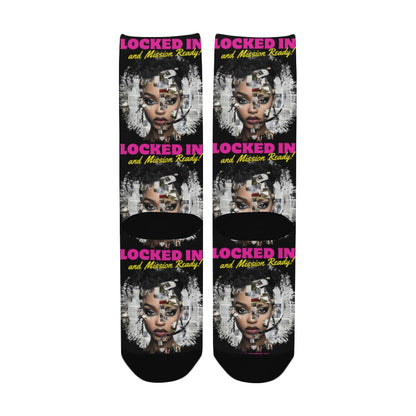 Locked In and Mission Ready Socks Custom Socks for Women