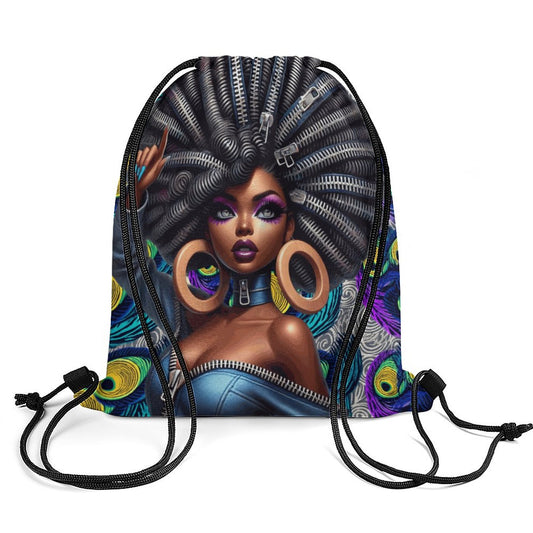 Custom Drawstring Bags with Waffle Cloth Designs