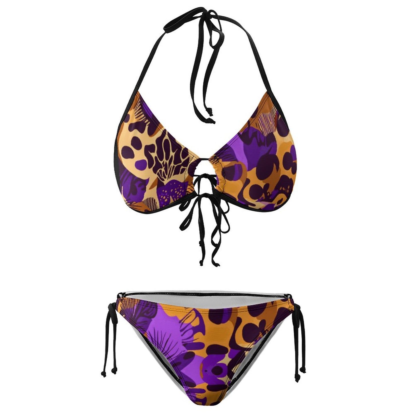 Halter Tie Front Bikini Set BK2059 (All-Over Printing)