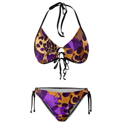 Halter Tie Front Bikini Set BK2059 (All-Over Printing)