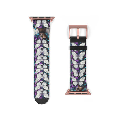 Colorful Butterfly Beauty Watch Band, Adjustable Smartwatch Strap, Floral Pattern, Unique Gift, Spring Fashion Must-Have #BB1