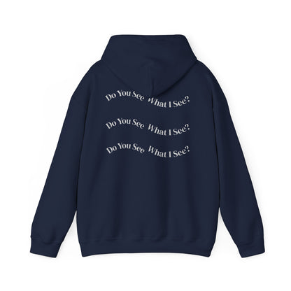 Do You See What I See? Afrocentric Abstract Puzzle Piece Unisex Hoodie Sweatshirt, Woman Print Face Hand Art, Hooded, Black