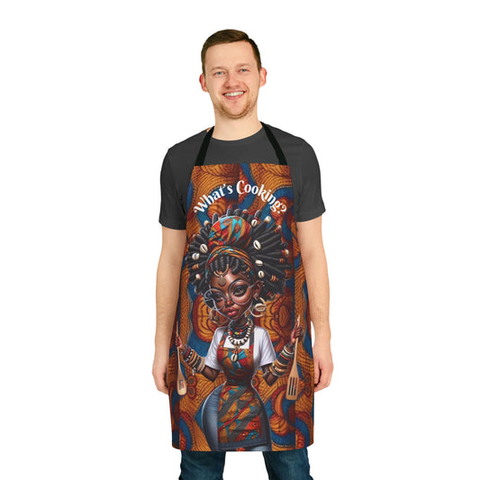 What's Cooking?Apron, 5-Color Straps (AOP) #WC4