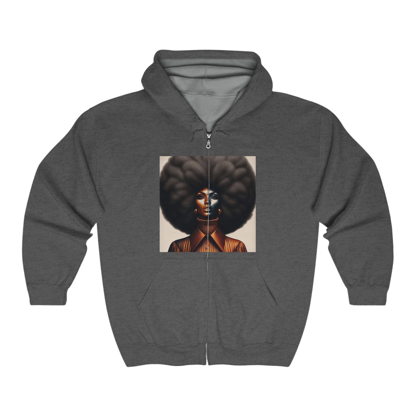 Afro Power Unisex Heavy Blend™ Full Zip Hooded Sweatshirt #AP4