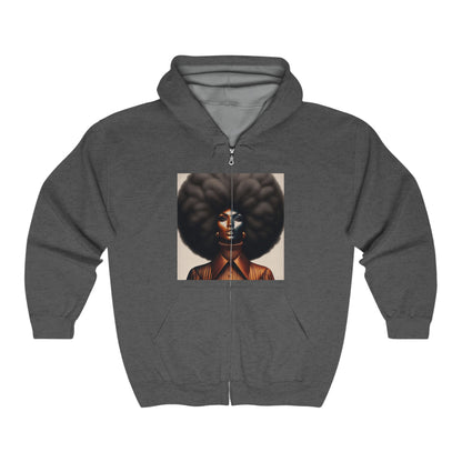 Afro Power Unisex Heavy Blend™ Full Zip Hooded Sweatshirt #AP4