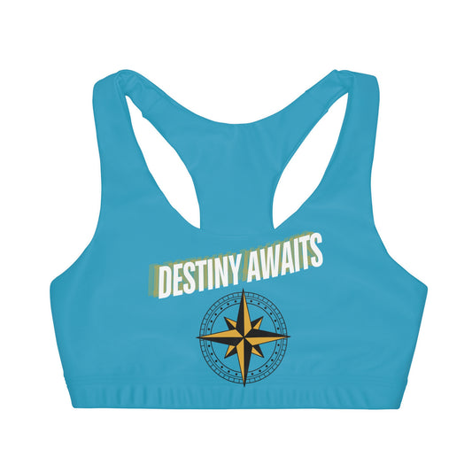Destined For Greatness Girls' Double Lined Seamless Sports Bra (AOP) #1