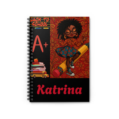 Motivational Spiral Notebook, Back to School Ruled Line, Journal, Diary, Study