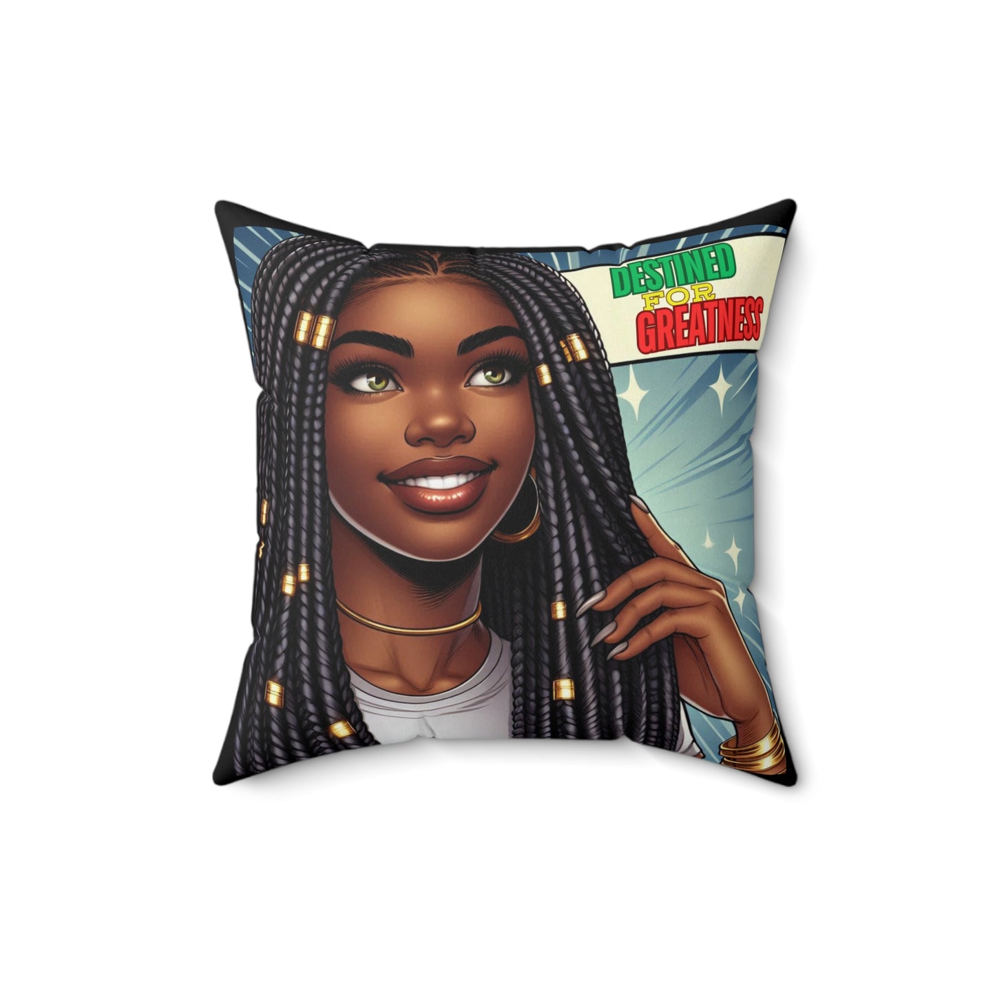 Destined For Greatness Square Pillow #9