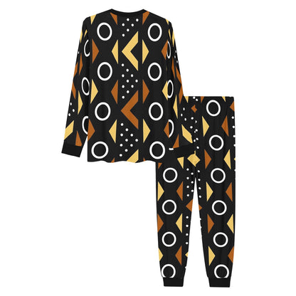 Afrocentric Pattern Men's Pajama Set Men's All Over Print Pajama Set