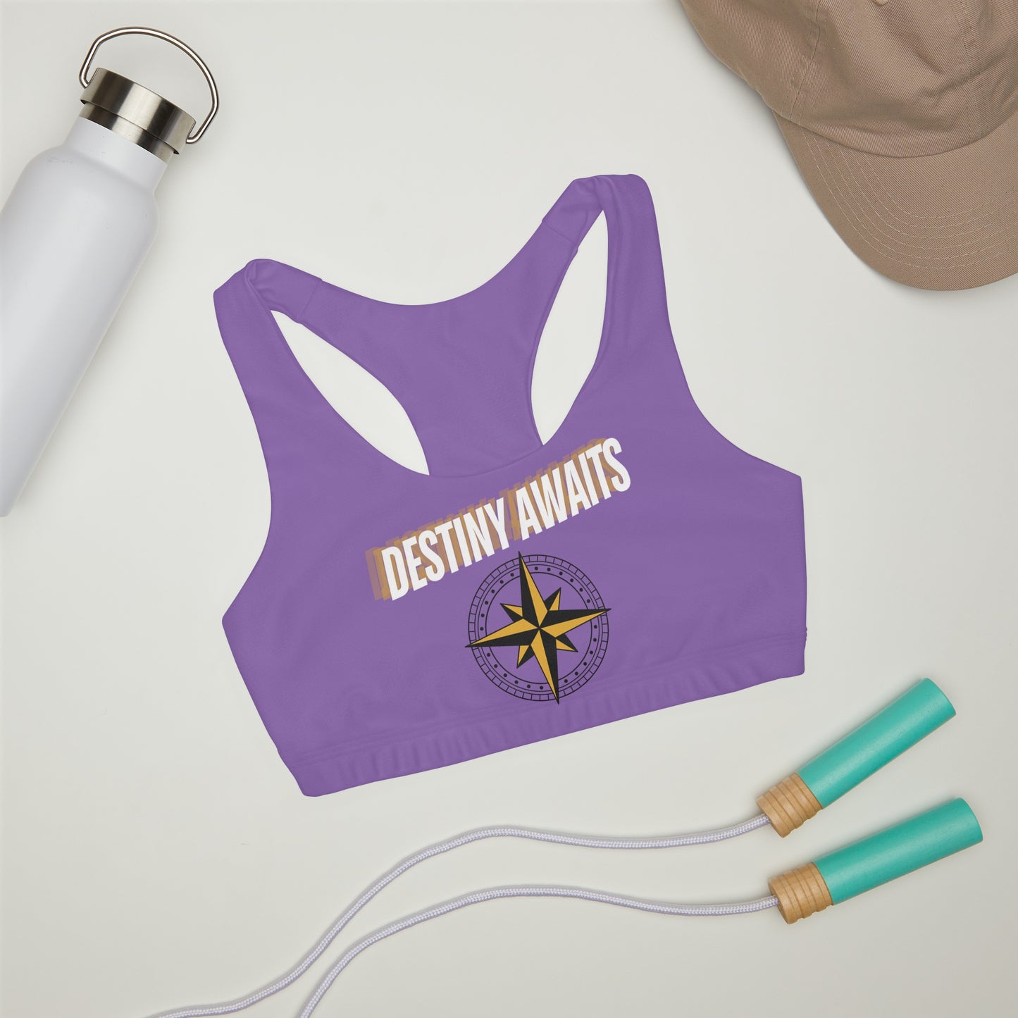 Destined For Greatness Girls' Double Lined Seamless Sports Bra (AOP) #1