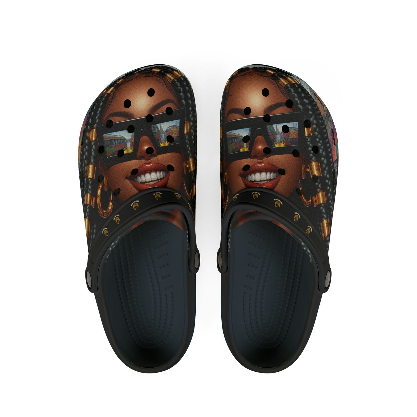 Queen-Wear Your Crown EVA Foam Rubber Shoes (AOP) #21U