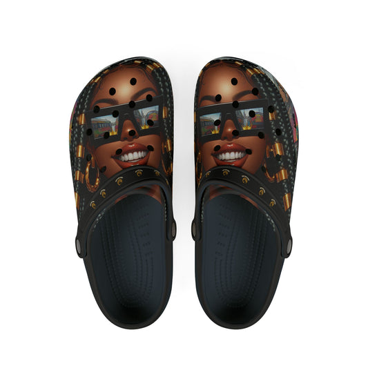 Queen-Wear Your Crown EVA Foam Rubber Shoes (AOP) #21U