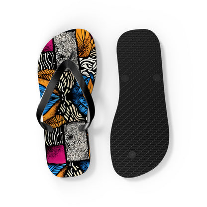 Floral and Feather Flip Flops | Beach Sandals for Summer Vibes Vacation Footwear