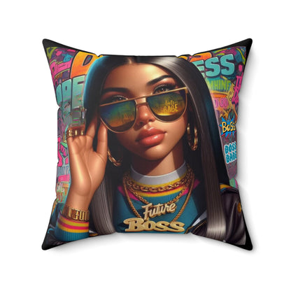 Future Boss Square Pillow #25