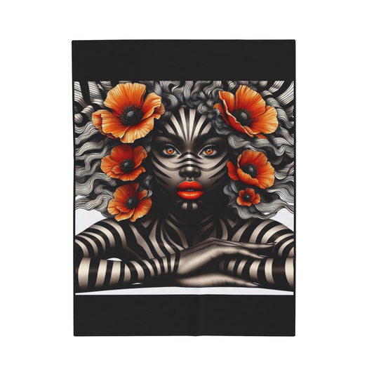Zebra Fantasy Velveteen Plush Blanket #ZF25