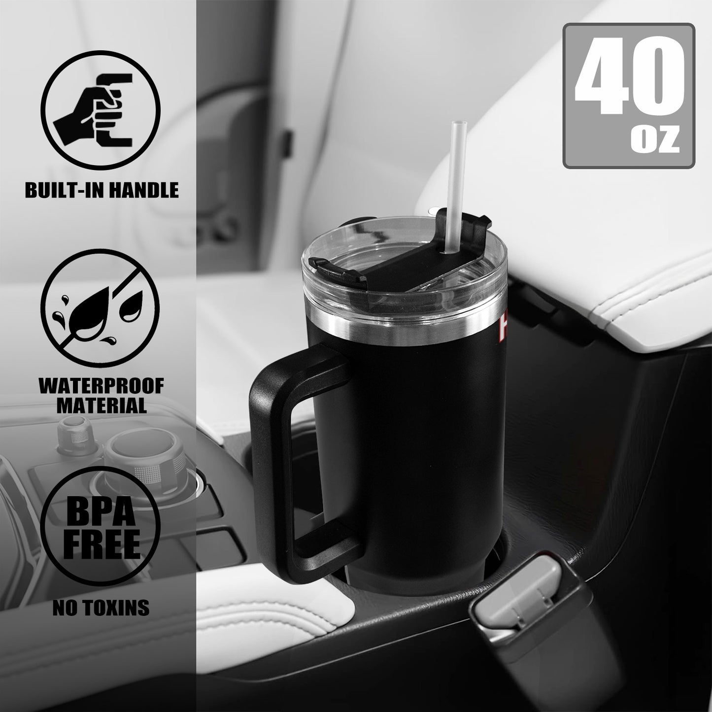 Home Run Hero 291 40oz Tumbler with Black Handle