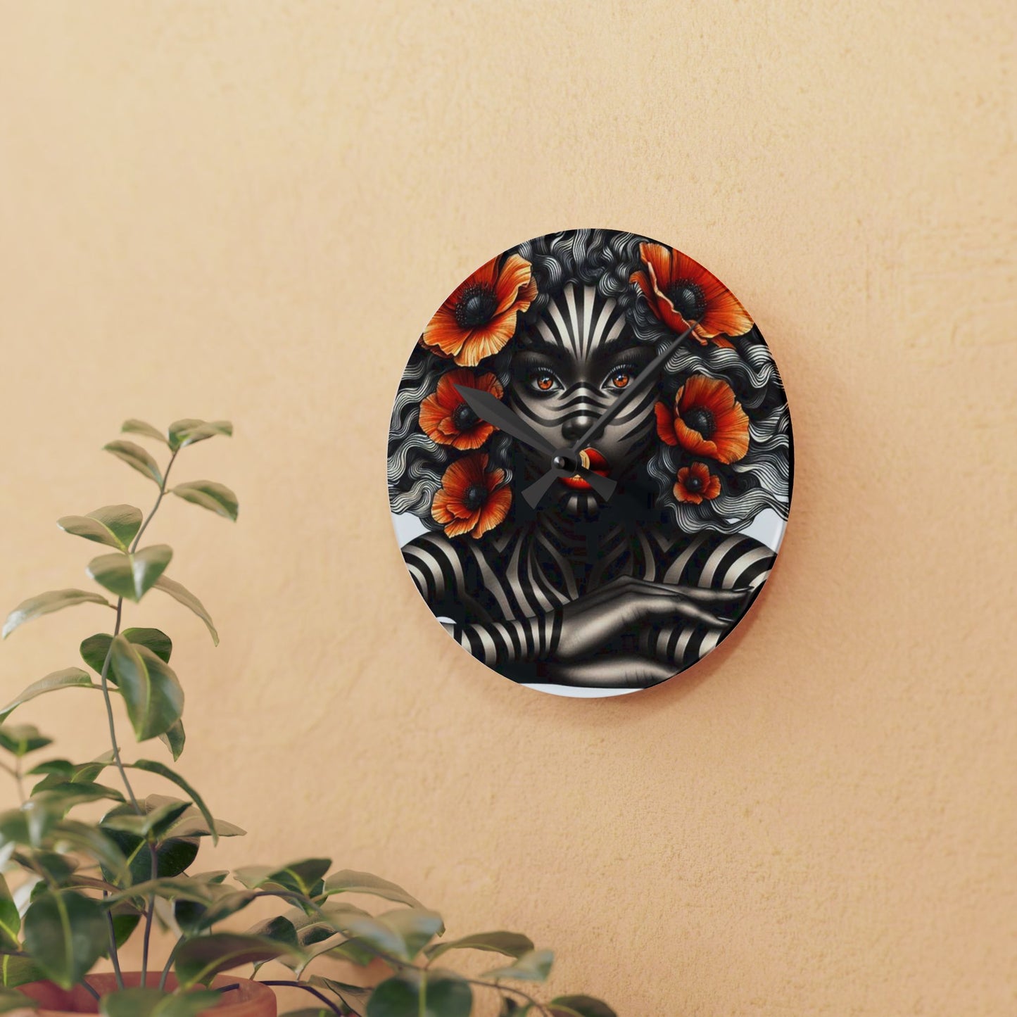 Zebra Fantasy Acrylic Wall Clock #ZF29
