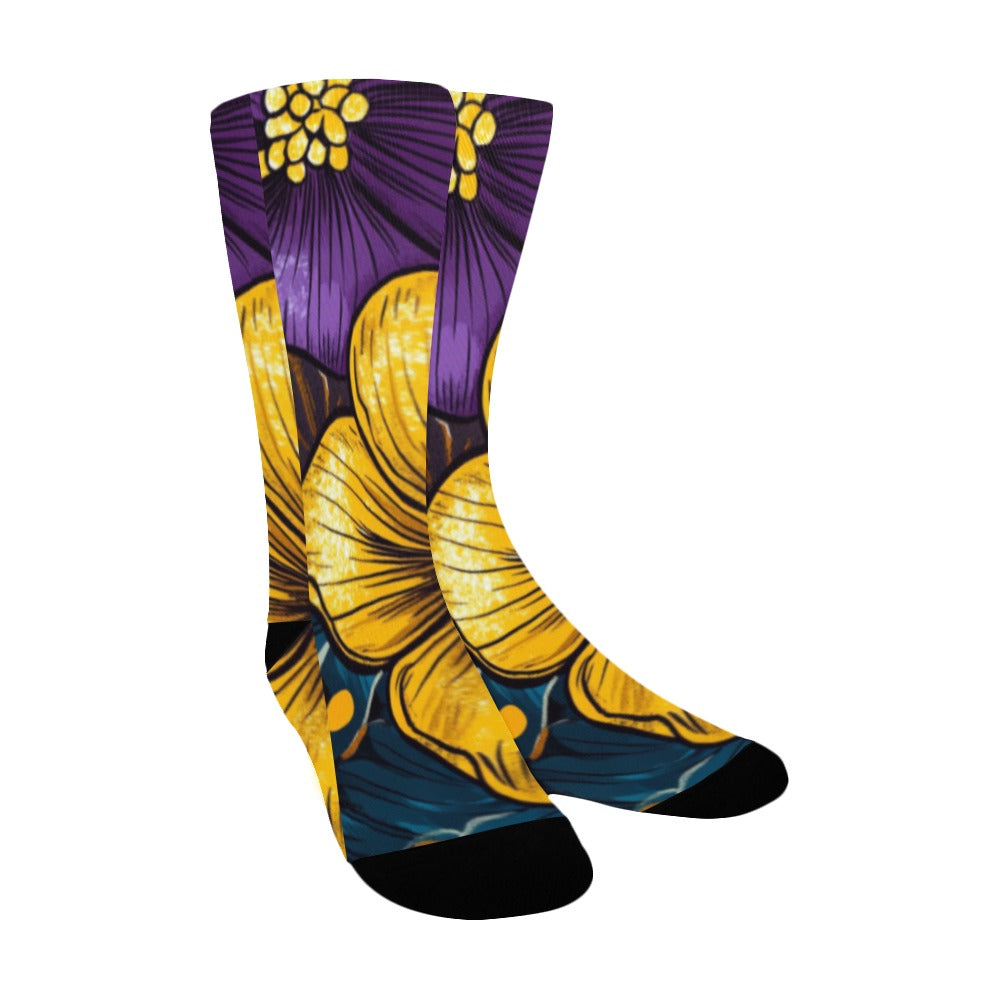 Floral Pattern Men's Socks Women's Custom Socks