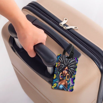 Full-Printed Luggage Tag with Black Hanging Loop