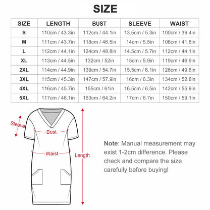 V-Neck Baggy Dress with Pocket LQ