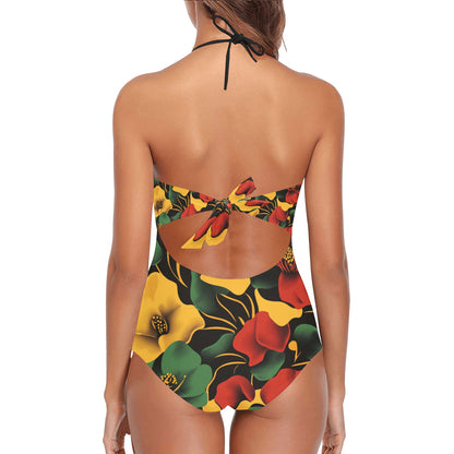 Lace Band Embossing Swimsuit (S15)