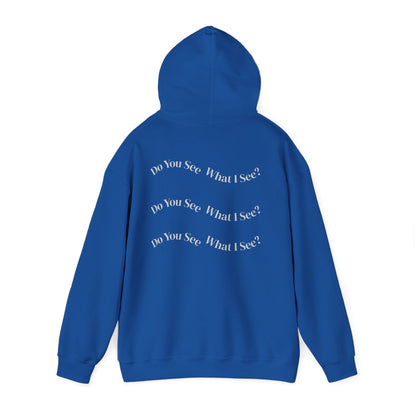 Do You See What I See? Afrocentric Abstract Puzzle Piece Unisex Hoodie Sweatshirt, Woman Print Face Hand Art, Hooded, Black