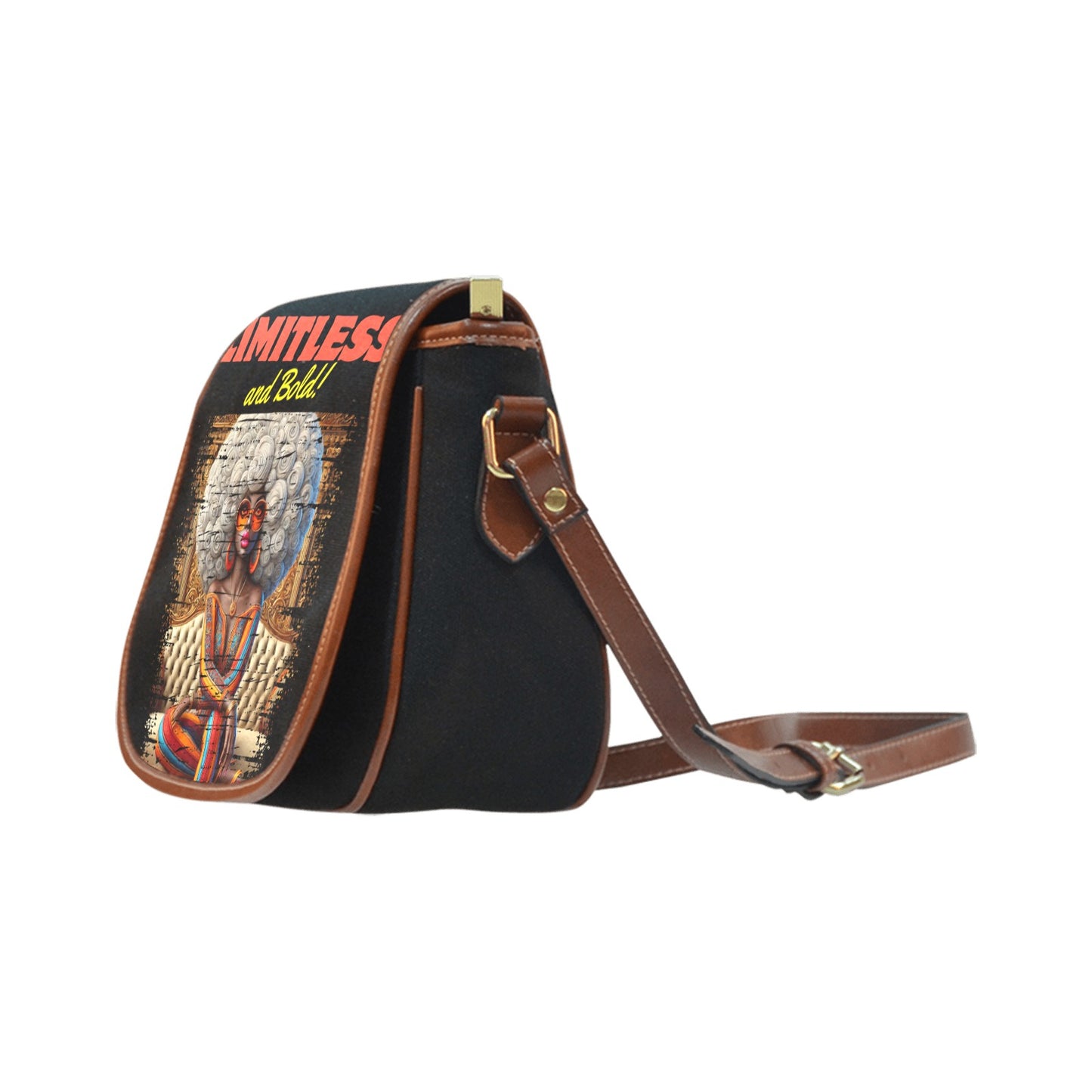 Limitless and Bold Small Saddle Bag Model 1649 Saddle Bag/Small (Model 1649)(Flap Customization)