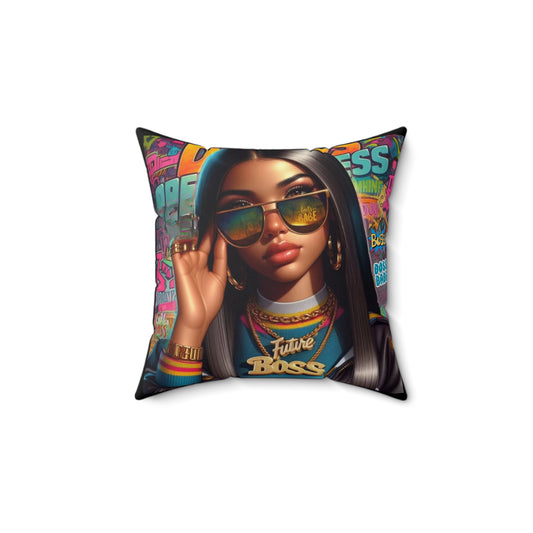 Future Boss Square Pillow #25