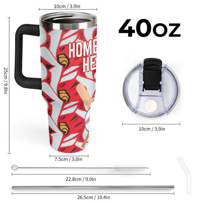 Home Run Hero 40oz Insulated Tumbler with Handle and Straw