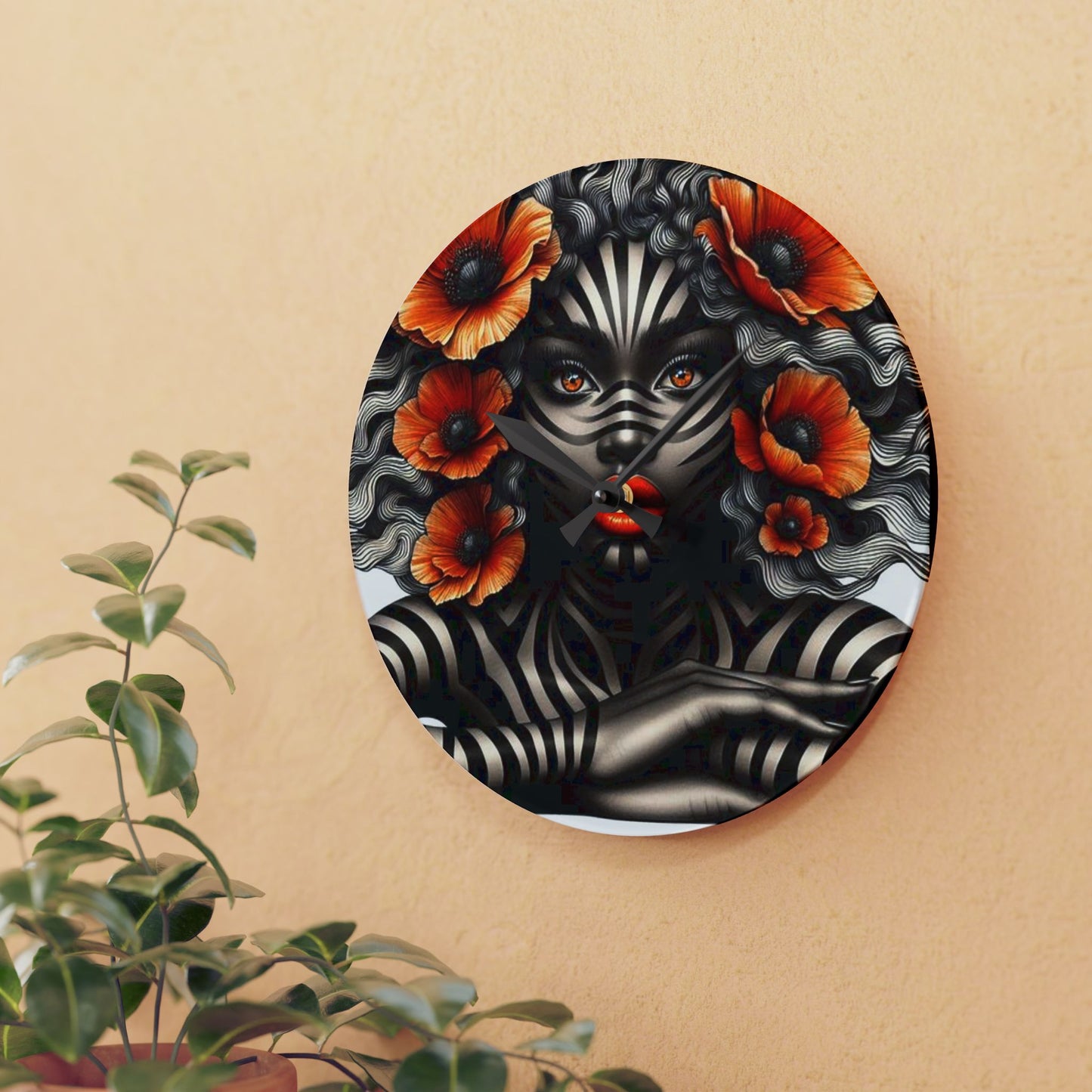 Zebra Fantasy Acrylic Wall Clock #ZF29