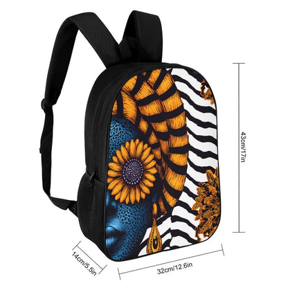 17 inch Black Schoolbag & Shoulder Backpack