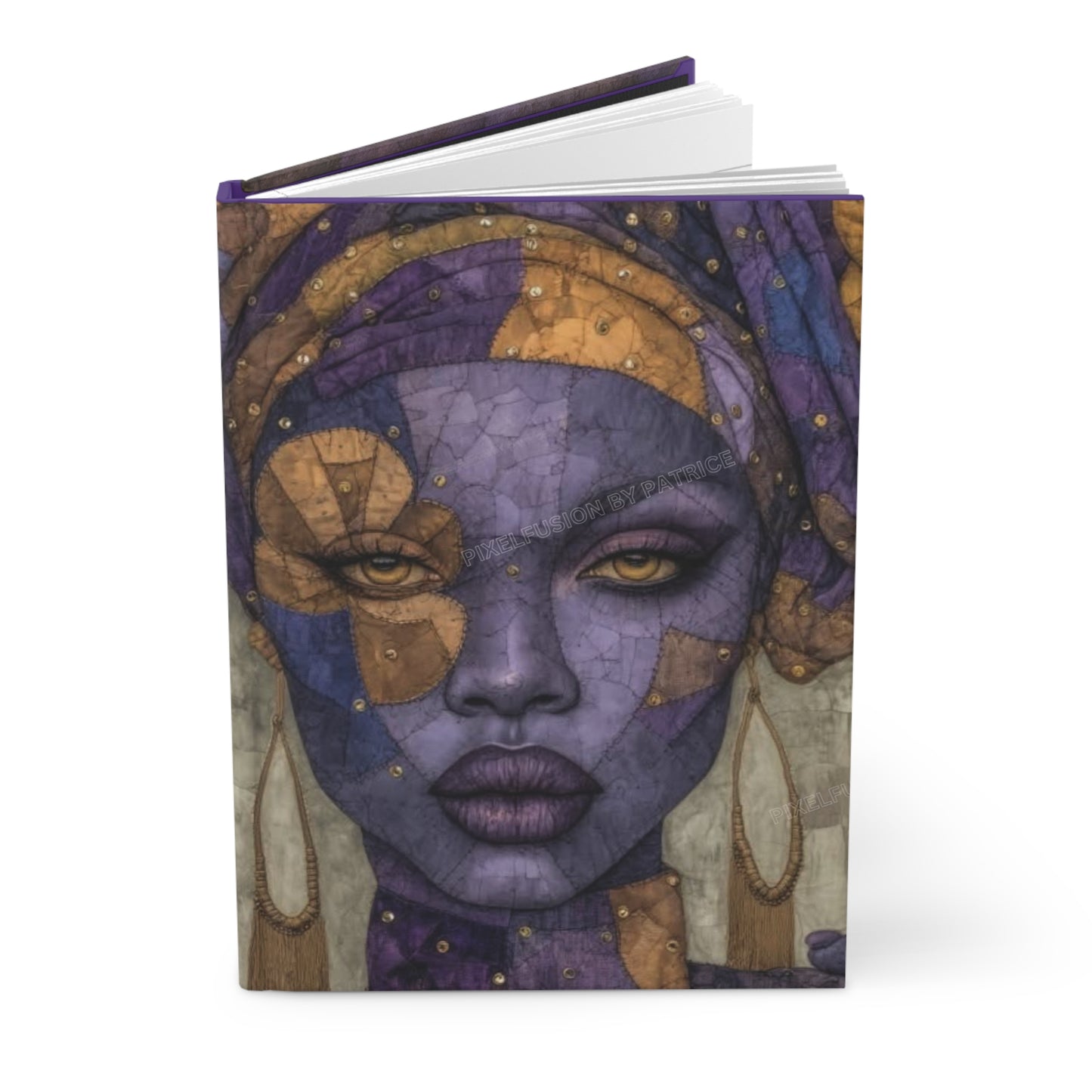 Empowerment and Afrocentric Hardcover Journal Matte, Grace In Bloom Design, Notebook, Diary, Sketchbook, Gift for Writers, Stationery