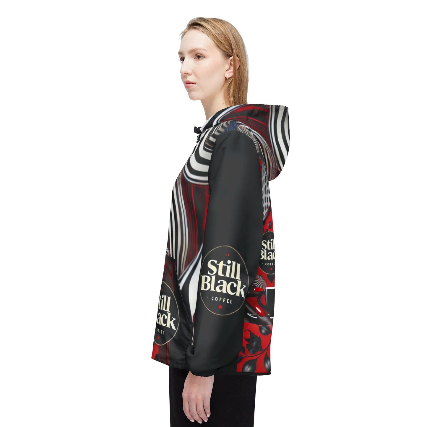 Still Black Windbreaker Jacket (AOP) #SB16